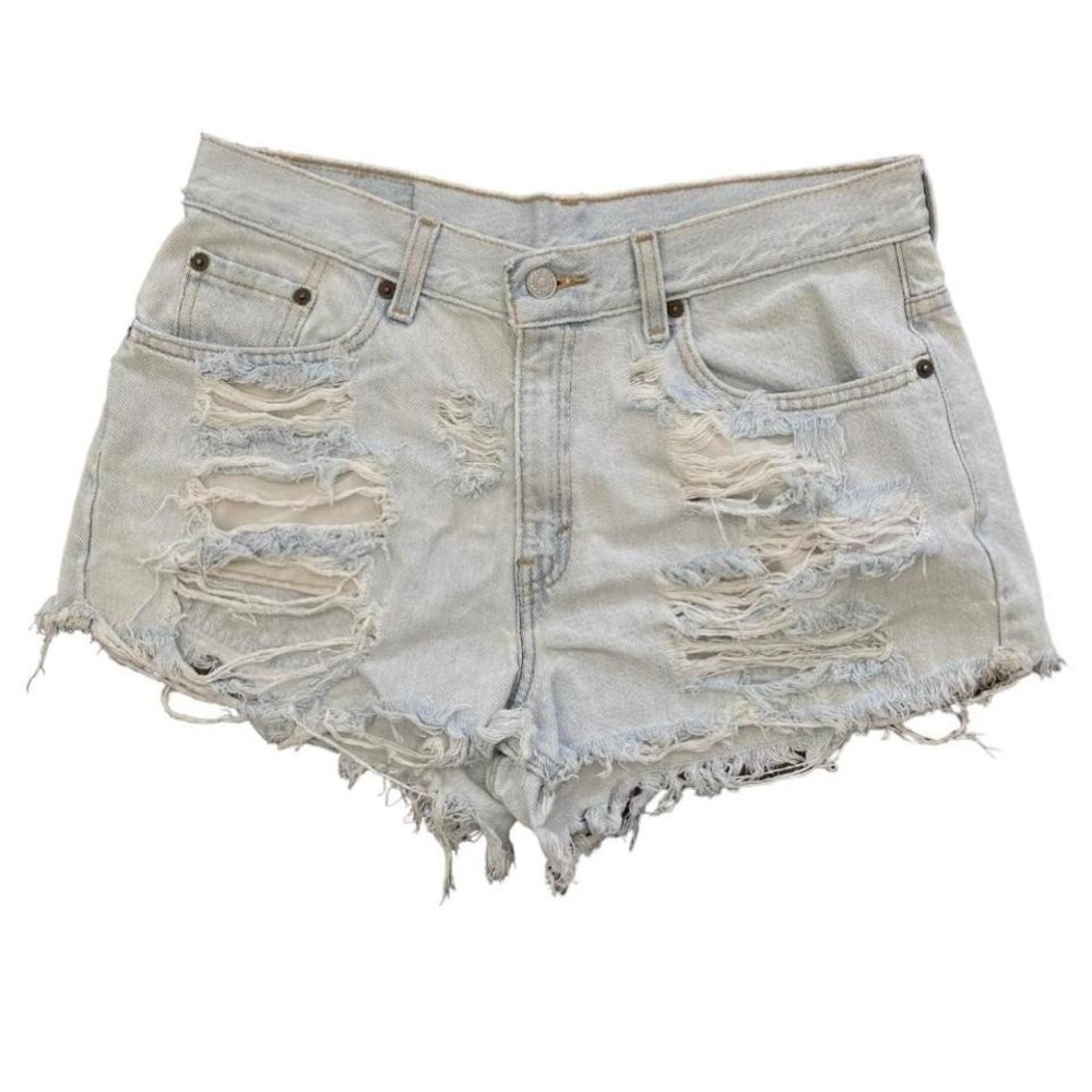 Vintage Levis Cutoff Denim Jorts 30x10" Daisy Duke Bottoms Summer 515 Red Tag